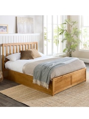 Aspire Furniture Natural Wooden End Lift Ottoman Storage Bed - Image 1 of 5