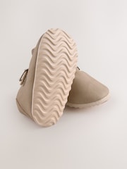 Beige Baby Faux Fur Lined Clog Shoes (0-24mths) - Image 4 of 5