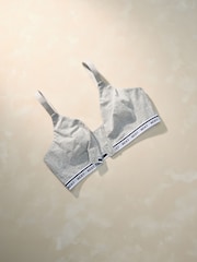 Grey Bralette Adaptive Logo Cotton Bralet - Image 2 of 7