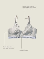 Grey Bralette Adaptive Logo Cotton Bralet - Image 4 of 7