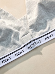 Grey Bralette Adaptive Logo Cotton Bralet - Image 6 of 7