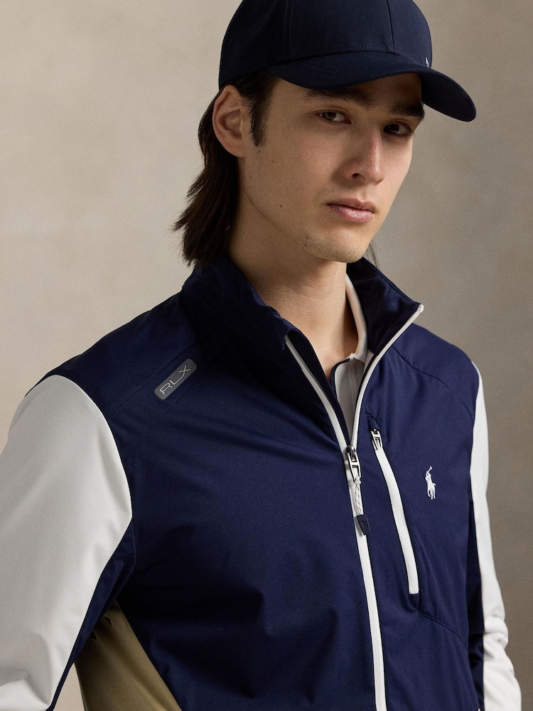 Ralph Lauren RLX Blue Woven Full Zip Jacket - Image 4 of 6