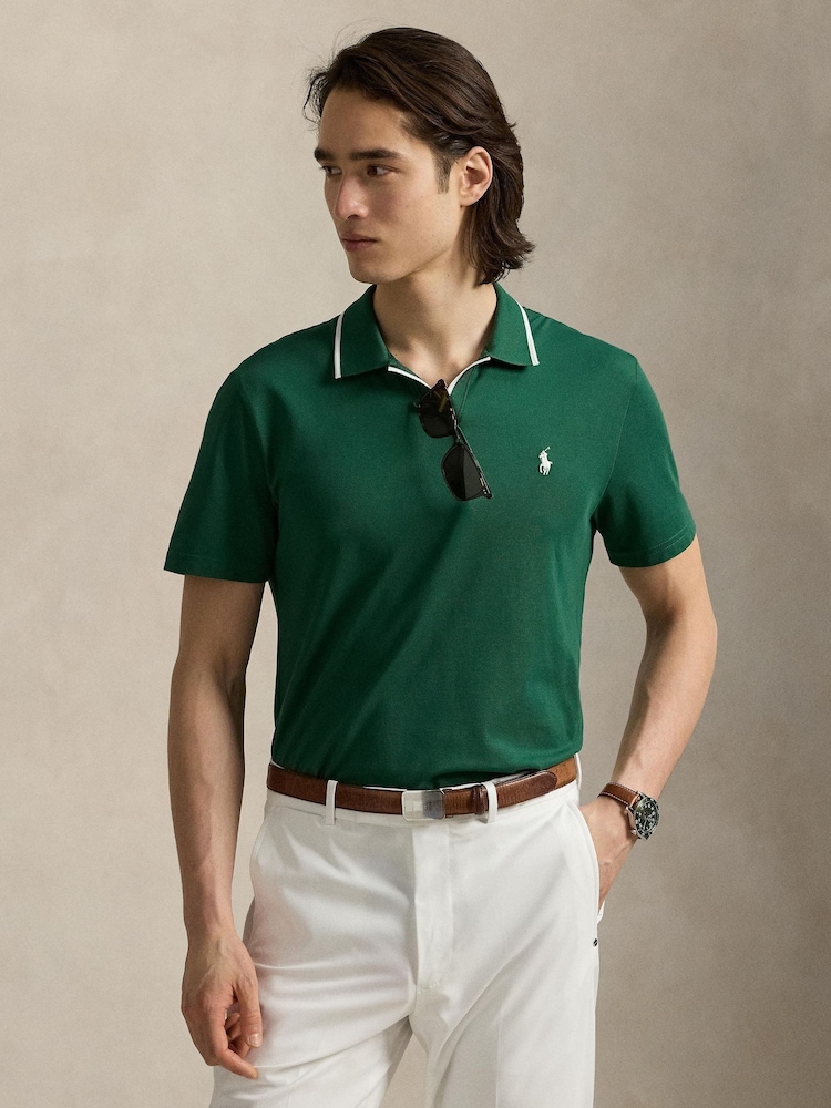 Ralph Lauren RLX Performance Pique Knit Polo Shirt - Image 1 of 5
