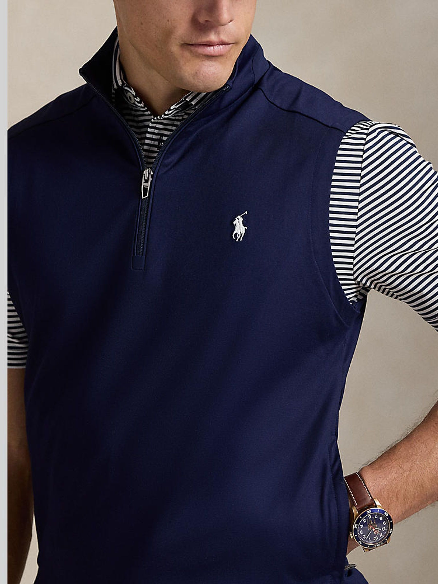 Buy Ralph Lauren RLX Luxury Jersey Quarter Zip Vest from the Next