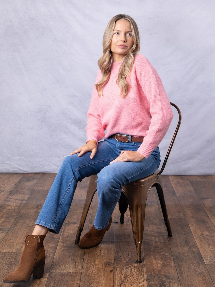 Lakeland Clothing Pink Sheeka High Neck Jumper - Image 2 of 9