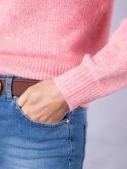 Lakeland Clothing Pink Sheeka High Neck Jumper - Image 5 of 9