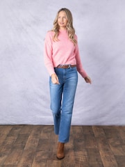 Lakeland Clothing Pink Sheeka High Neck Jumper - Image 7 of 9