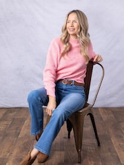 Lakeland Clothing Pink Sheeka High Neck Jumper - Image 9 of 9