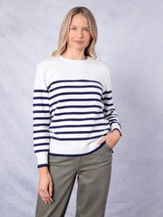 Lakeland Clothing Bonnie Striped White Jumper - Image 5 of 7