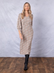 Lakeland Clothing Luella Floral Print Midi Dress - Image 9 of 9