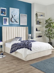 Aspire Furniture Natural Helix End Lift Ottoman Storage Bed - Image 1 of 5