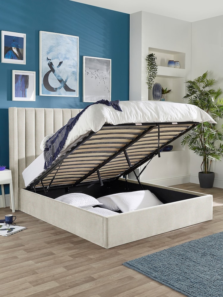 Aspire Furniture Natural Helix End Lift Ottoman Storage Bed - Image 2 of 5
