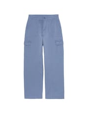 Victoria's Secret PINK Dusty Iris Blue Twill Cargo Trousers - Image 3 of 3