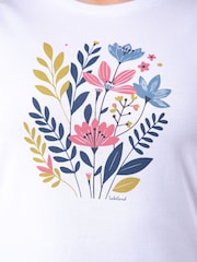 Lakeland Clothing Milly Placement Printed 100% Cotton White T-Shirt - Image 3 of 4