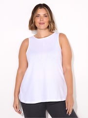 Live Unlimited White Round 100% Cotton Slub Neck Vest - Image 2 of 4
