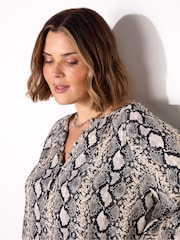 Live Unlimited Snake Print Button Front Blouse - Image 7 of 7