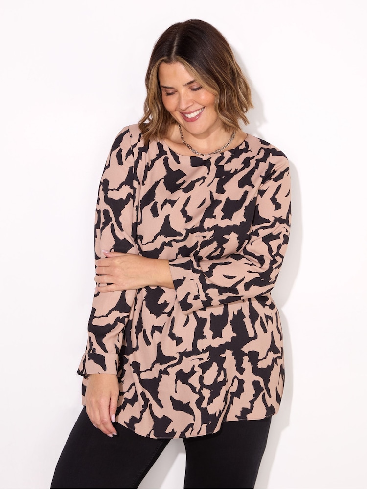 Live Unlimited Curve Printed Slash Neck Tunic - Bild 2 von 4