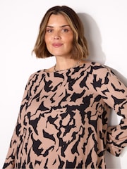 Live Unlimited Curve Printed Slash Neck Tunic - Bild 3 von 4
