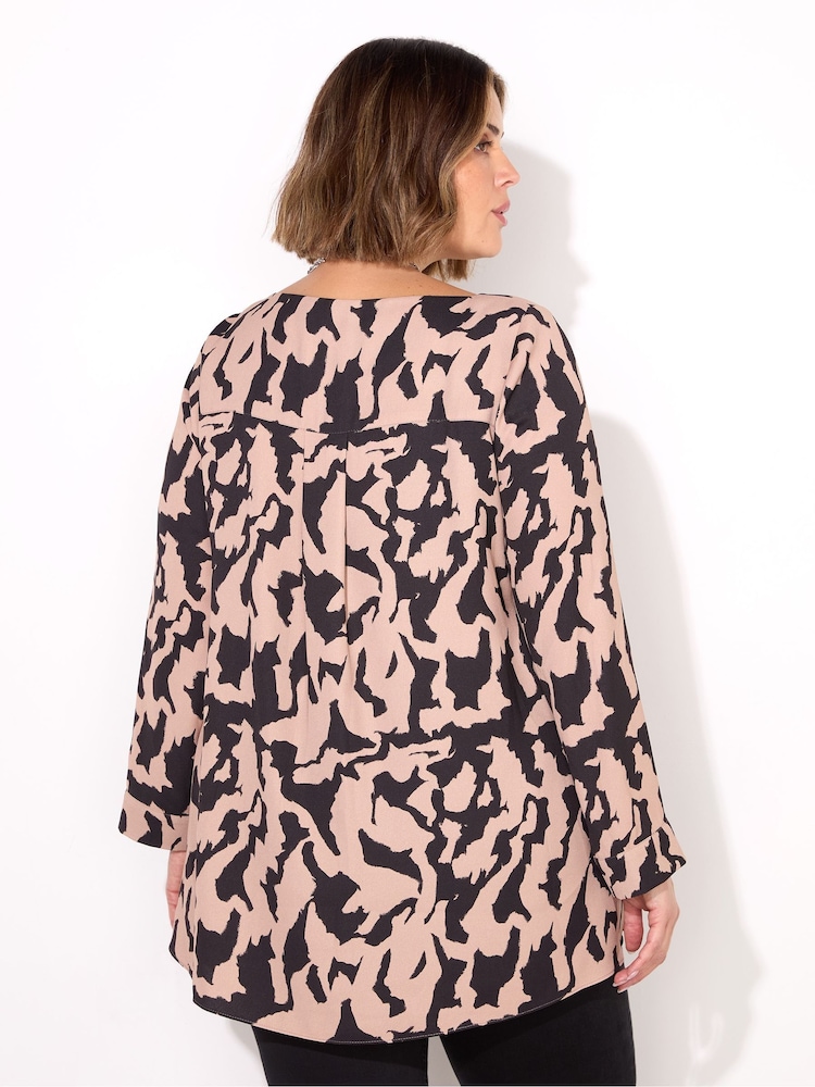 Live Unlimited Curve Printed Slash Neck Tunic - Bild 4 von 4