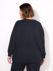 Live Unlimited Blue Oversized Live 100% Cotton Sweatshirt - Image 2 of 3