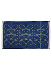 Orla Kiely Navy/Olive Linear Stem Bath Mat - Image 3 of 3
