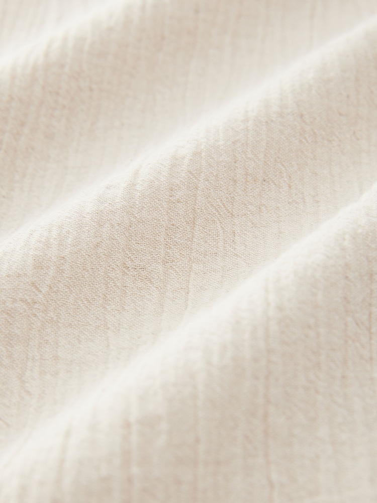 Neutral/Black 2 Pack Wide Leg Textured Trousers with Linen - Image 5 of 5