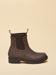 Joules Oakfield Chocolate Brown Short Neoprene Lined Wellies - Image 2 of 6