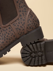 Joules Oakfield Chocolate Brown Short Neoprene Lined Wellies - Image 6 of 6