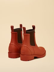 Joules Oakfield Orange Short Neoprene Lined Wellies - Image 5 of 8