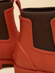 Joules Oakfield Orange Short Neoprene Lined Wellies - Image 6 of 8