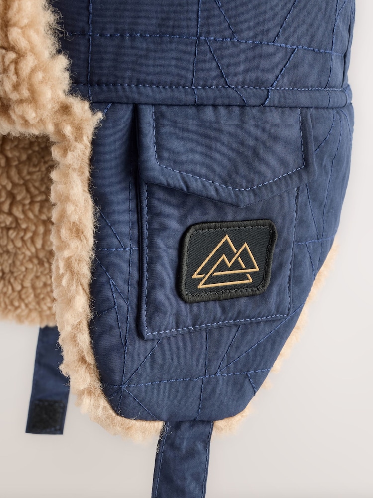 Navy Blue Quilted Trapper Hat (1-16yrs) - Image 2 of 5