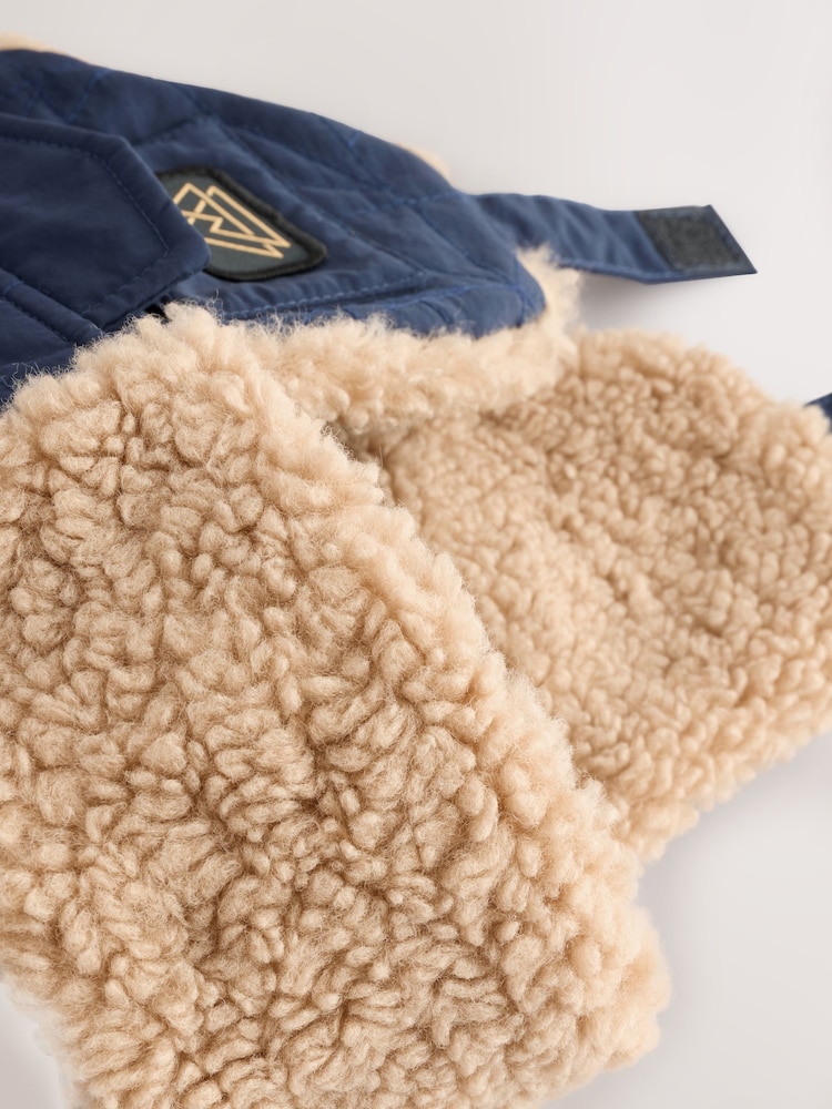 Navy Blue Quilted Trapper Hat (1-16yrs) - Image 5 of 5