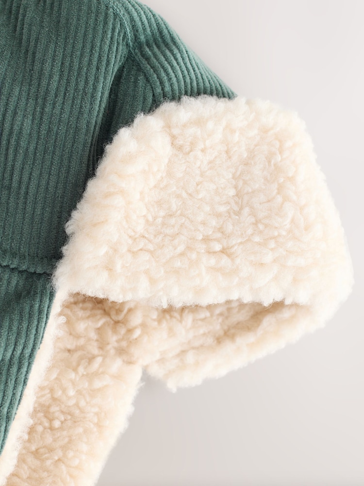 Teal Blue Corduroy Trapper Hat (3mths-10yrs) - Image 2 of 3