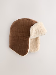Rust Red Corduroy Trapper Hat (3mths-10yrs) - Image 1 of 3