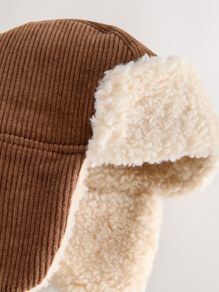Rust Red Corduroy Trapper Hat (3mths-10yrs) - Image 2 of 3