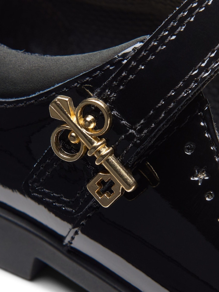Clarks Black Patent Wide Fit (G) Younger Girls Patent Lock Magic Mary Jane School Shoes - Image 8 of 8 Clarks Black Patent Wide Fit (G) Younger Girls Patent Lock Magic Mary Jane School Shoes - Image 8 of 8