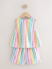 Stripe Rainbow Shorts and Shirt Set (3mths-7yrs) - Image 1 of 4