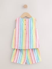 Stripe Rainbow Shorts and Shirt Set (3mths-7yrs) - Image 2 of 4