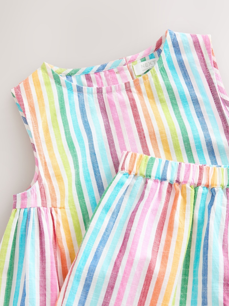 Stripe Rainbow Shorts and Shirt Set (3mths-7yrs) - Image 4 of 4