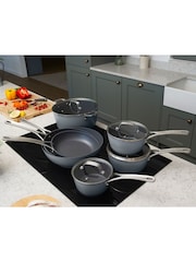 Laura Ashley Dark Slate 7 Piece Suprior Non Stick Cookware Set - Image 1 of 4