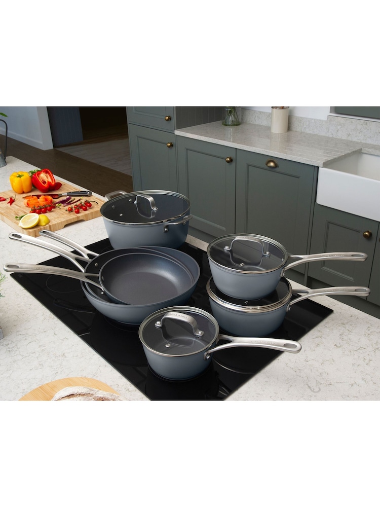 Laura Ashley Dark Slate 7 Piece Suprior Non Stick Cookware Set - Image 1 of 4