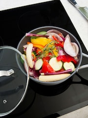 Laura Ashley Dark Slate 3 Piece Superior Non Stick Saucepan Set - Image 2 of 4