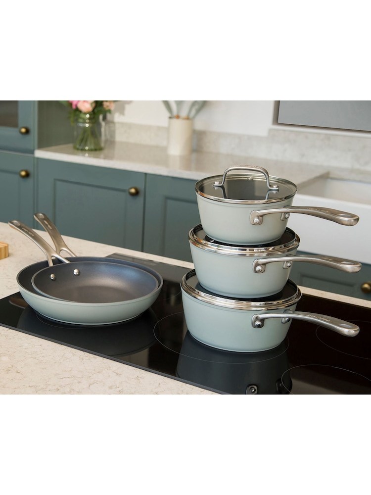 Laura Ashley Sage Leaf 5 Piece Superior Non Sitck Cookware Set - Image 1 of 1