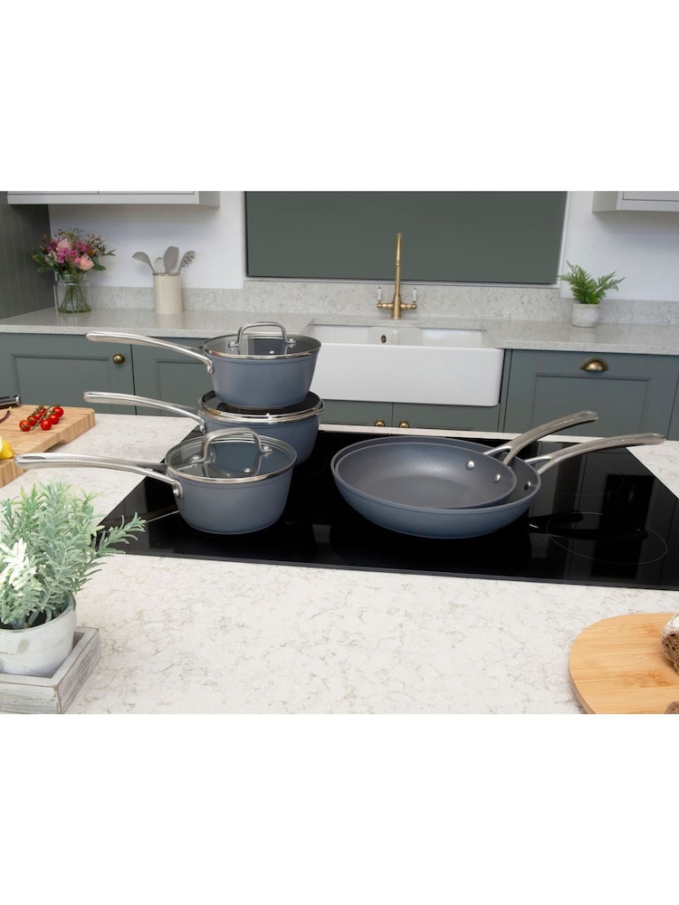 Laura Ashley Dark Slate 5 Piece Superior Non Sitck Cookware Set - Image 1 of 4