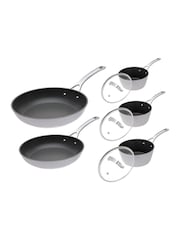 Laura Ashley Dark Dove Grey 5 Piece Superior Non Sitck Cookware Set - Image 1 of 4