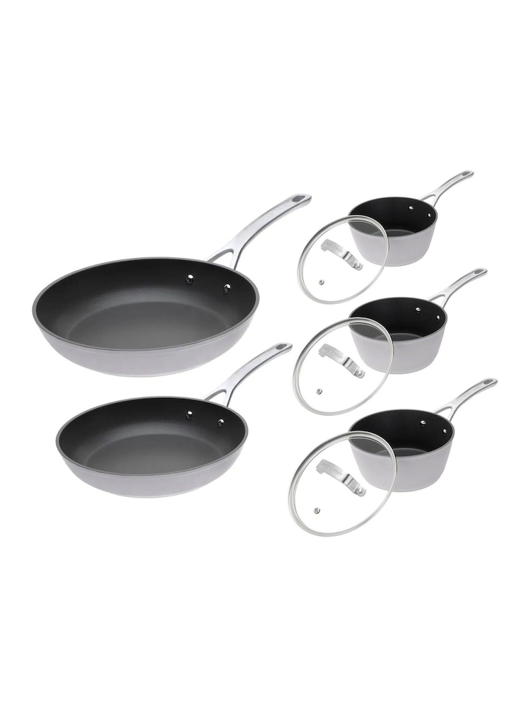 Laura Ashley Dark Dove Grey 5 Piece Superior Non Sitck Cookware Set - Image 1 of 4