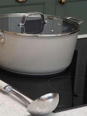 Laura Ashley Dark Dove Grey 7 Piece Suprior Non Stick Cookware Set - Image 2 of 4