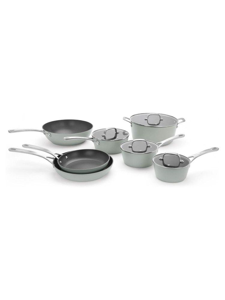 Laura Ashley Dark Dove Grey 7 Piece Suprior Non Stick Cookware Set - Image 4 of 4