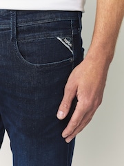 Replay Denim Dark Blue Powerstretch Straight Fit Grover Stretch Jeans - Image 5 of 6