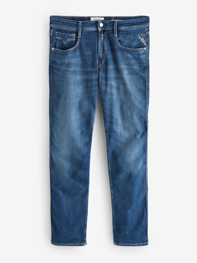 Replay Denim Dark Blue Slim Fit Anbass 573 Eco Plus Jeans - Image 3 of 3